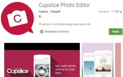 Aplikasi Edit Foto Cupslice Photo Editor