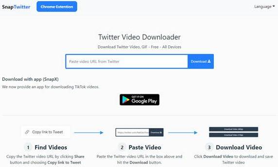 Cara Download Video Twitter Tanpa Aplikasi Terbaru Snaptwitter