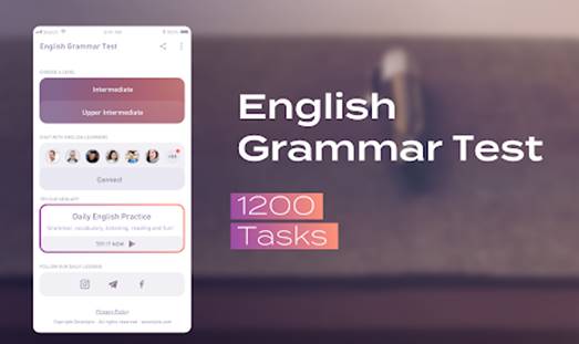 Aplikasi Belajar Bahasa Inggris English Grammar Test