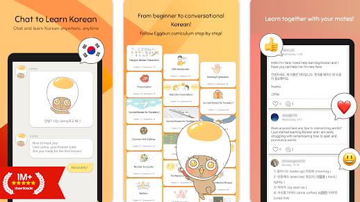 Aplikasi Belajar Bahasa Korea Eggbun