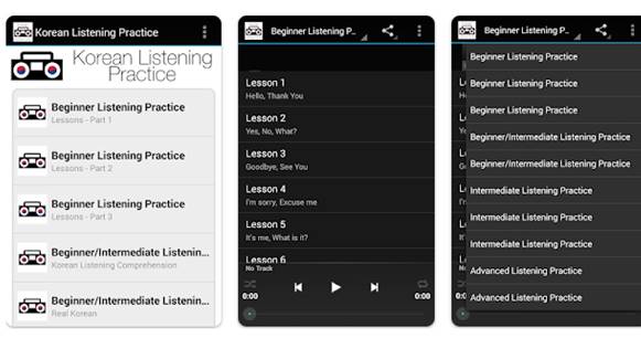 Aplikasi Belajar Bahasa Korea Korean Listening Practice