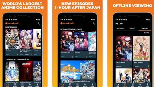 aplikasi streaming film online anime Crunchyroll