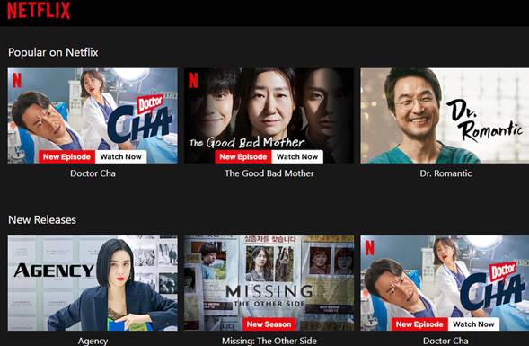 streaming drama Korea Netflix
