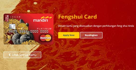 Bagaimana Cara Mendapatkan Kartu Kredit Bank Mandiri Fengshui Card