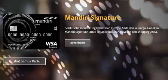 Cara Mengajukan Kartu Kredit Bank Mandiri Signature