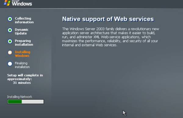 Cara Instalasi Windows Server 2003 Web Edition