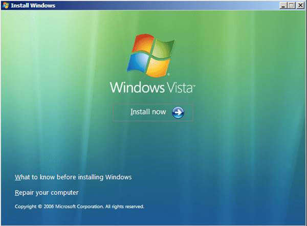 Cara Instalasi Windows Vista Enterprise