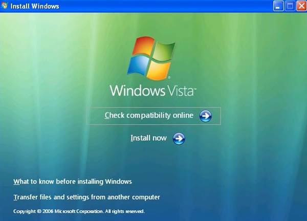 Cara Instalasi Windows Vista Home Basic