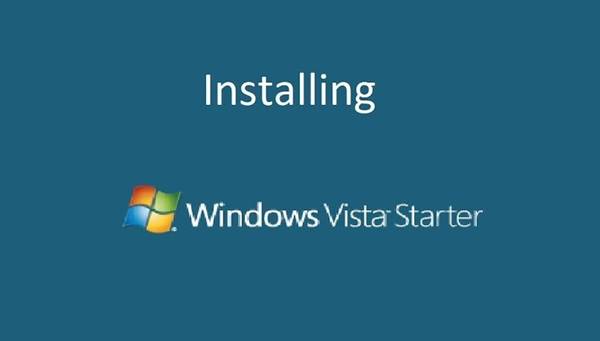 Cara Instalasi Windows Vista Starter