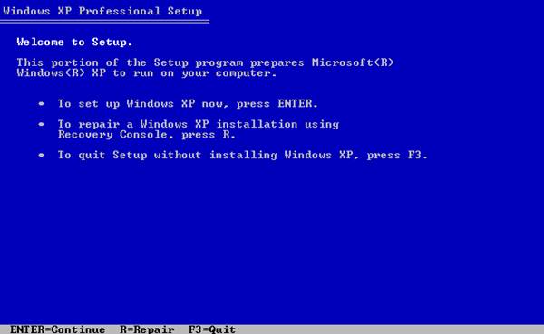 Cara Instalasi Windows XP Professional