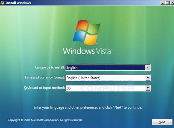 Cara Menginstal Windows Vista Business