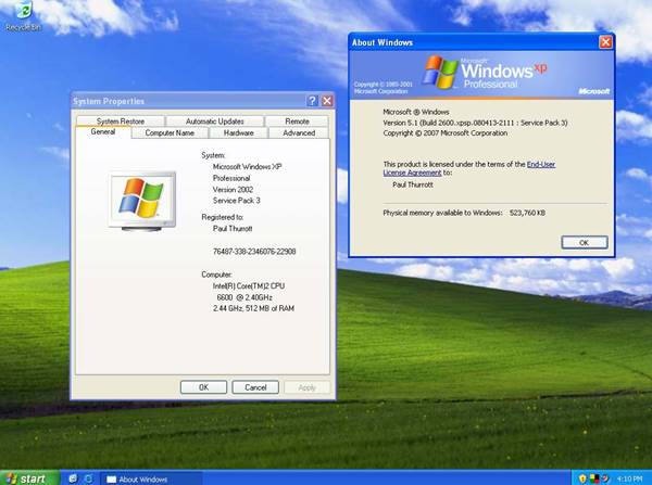 Fitur Utama Windows XP Professional