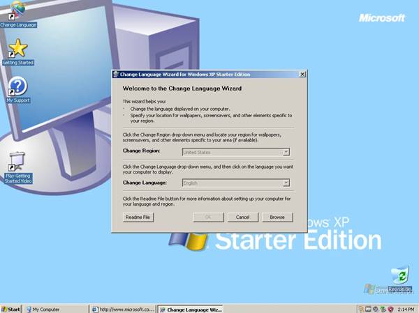 Fitur Utama Windows XP Starter Edition
