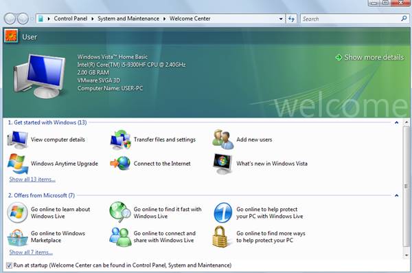 Fitur Windows Vista Home Basic
