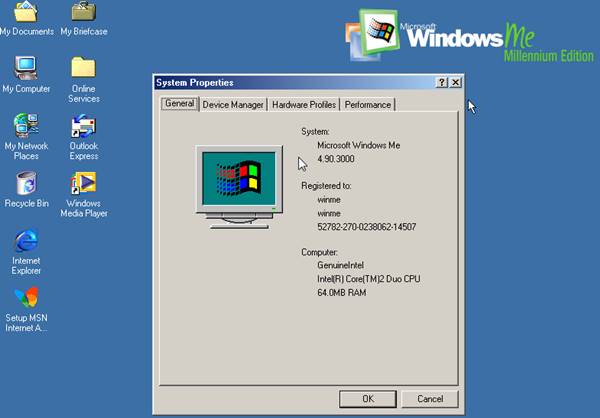 System Requirements Windows ME Millennium Edition