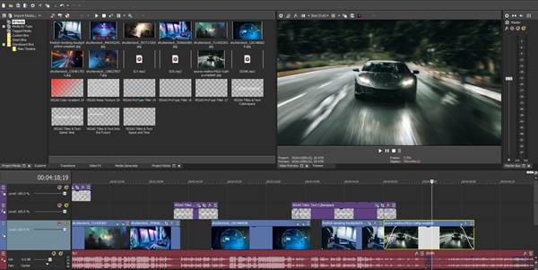 Aplikasi Utama Dalam Sony Vegas Pro 18